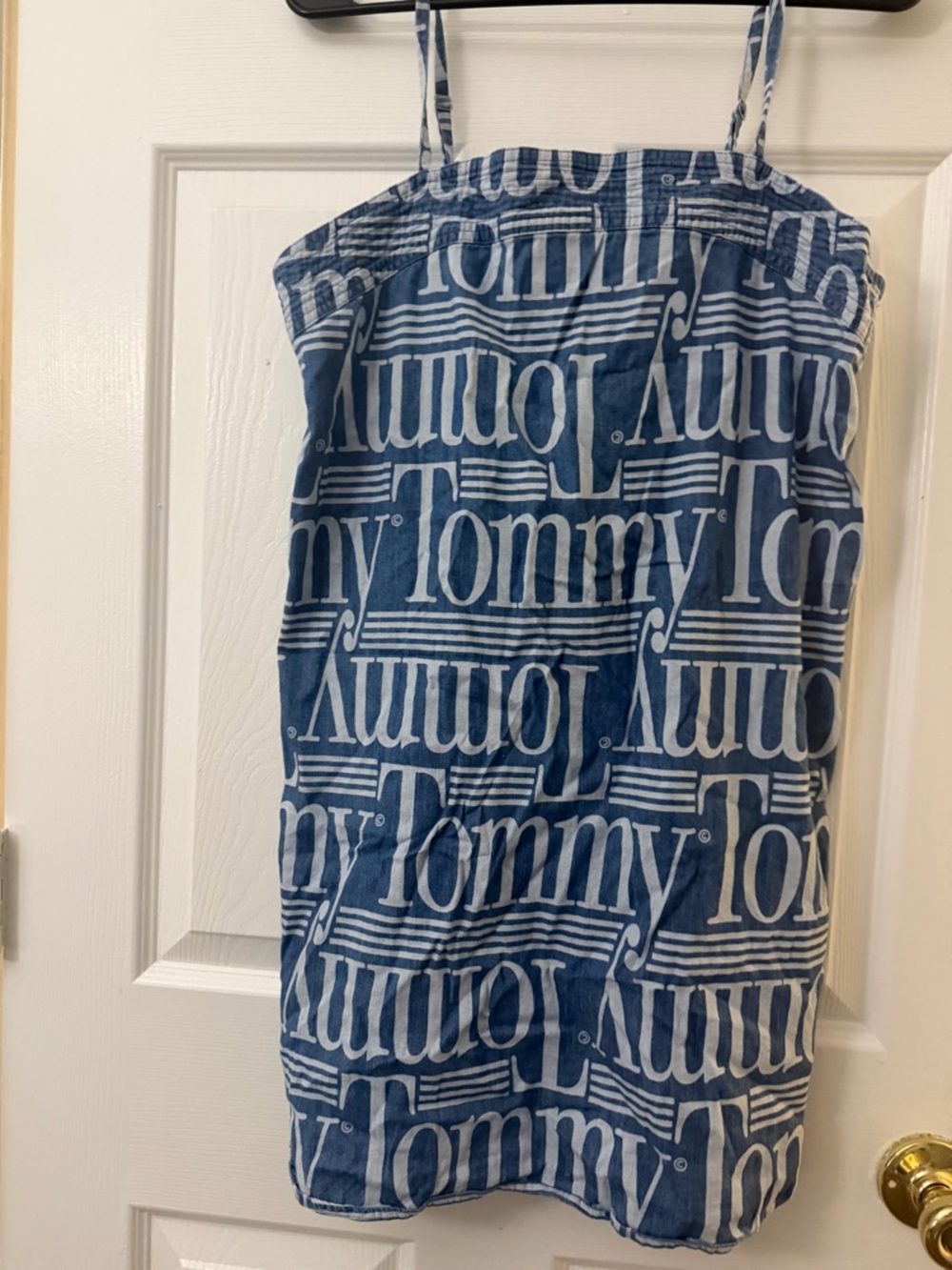 Tommy Hilfiger Blue Striped Logo Tank Dress